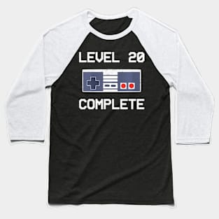 20th Wedding  For Him Her Level 20 Complete Baseball T-Shirt